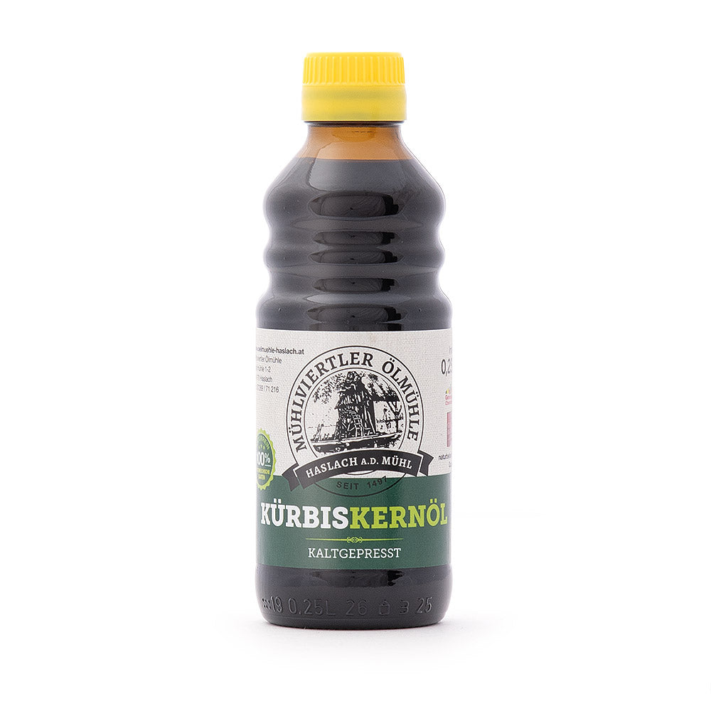 Kürbiskern Öl direkt gepresst, 3 Flaschen a 250ml, Ölmühle Haslach, Angebotspreis